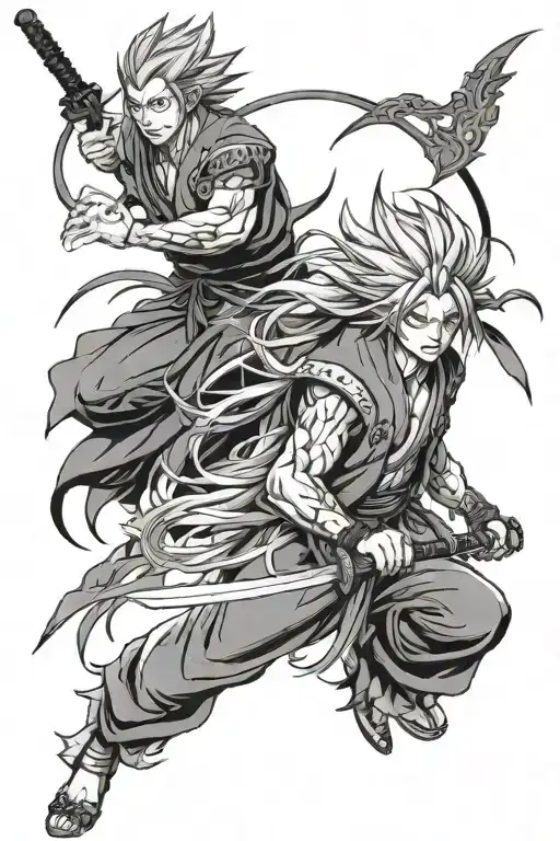 Rengoku and Akaza tattoo design idea