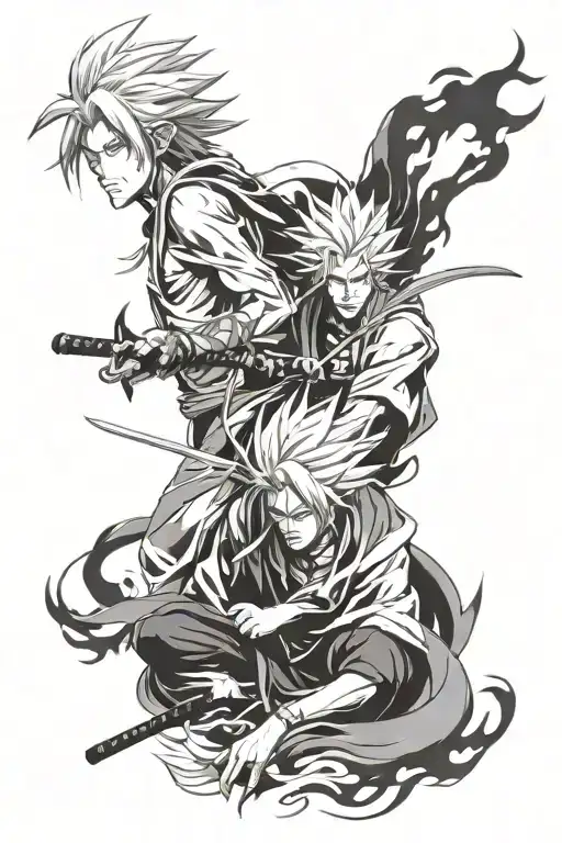 Kenjiro Rengoku and Akaza tattoo design idea