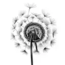 Dandelion tattoo design idea