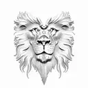 roman empire world map caesar lion  tattoo design idea