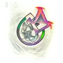matrix symbols going down in a short lime tattoo design idea