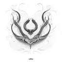 cobra com adaga tattoo design idea