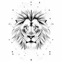 Constellation zodiaque taureau capricorne et lion en geomatrique tattoo design idea