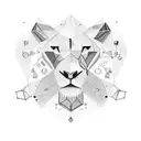 Constellation zodiaque taureau capricorne et lion en geomatrique tattoo design idea