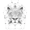 Constellation zodiaque taureau capricorne et lion en geomatrique tattoo design idea