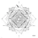 Stars and shadow tattoo design idea