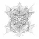 Stars and shadow tattoo design idea