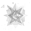 Stars and shadow tattoo design idea