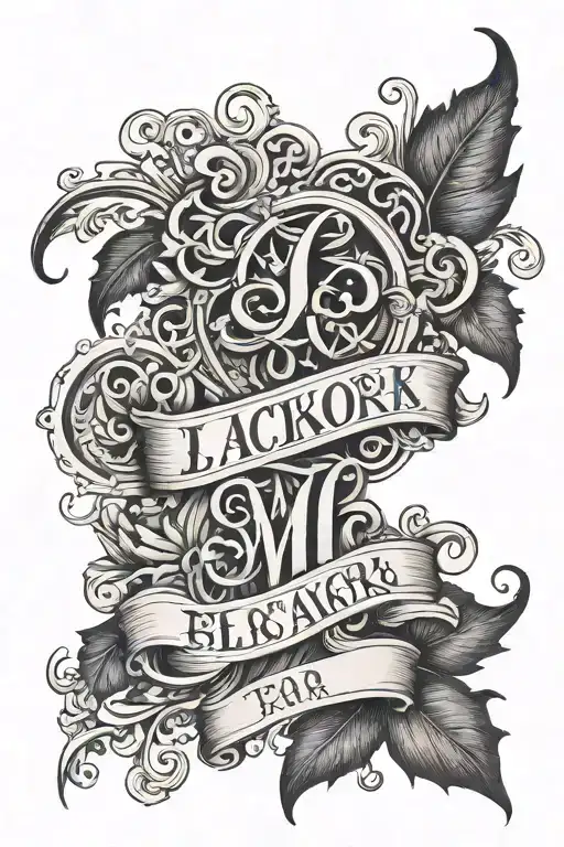 last name written tattoo design idea