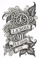 last name written tattoo design idea