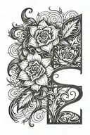 last name written tattoo design idea