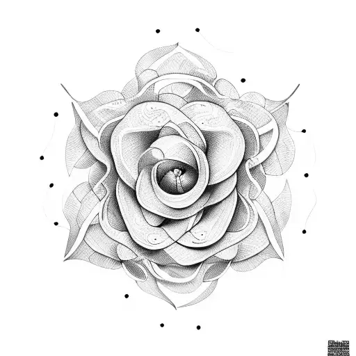 two flowers twisted together  tattoo design idea