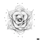 two flowers twisted together  tattoo design idea