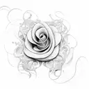 two flowers twisted together  tattoo design idea