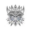 tribal mask patterns Maori Indian Aztec  tattoo design idea