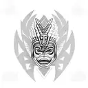 tribal mask patterns Maori Indian Aztec  tattoo design idea