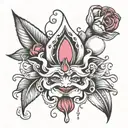 lipstick stain tattoo design idea