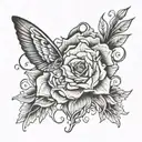 lipstick stain tattoo design idea
