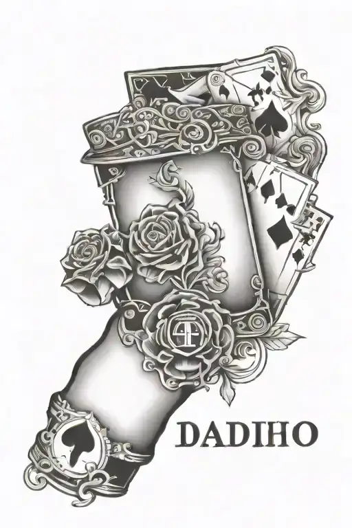 Idaho and gambling tattoo design idea