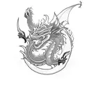 dragon chino tattoo design idea