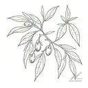 olive branch XXIV VI MMXXII,  tattoo design idea