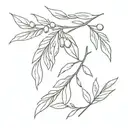 olive branch XXIV VI MMXXII,  tattoo design idea