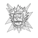 Rick and Morty tattoo design idea