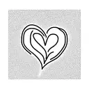 heart initial tattoo design idea