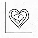 heart initial tattoo design idea