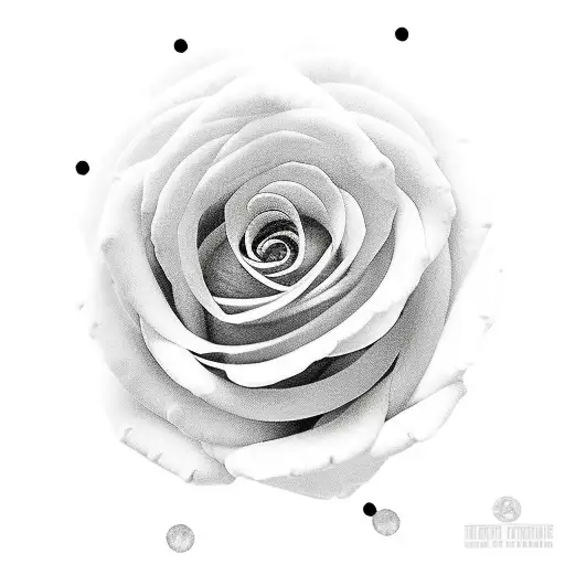 flower light, dots tattoo design idea