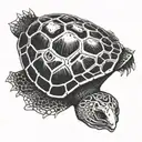 turtle with skull pancer tattoo design idea