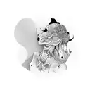 nude wife tattoo design idea