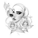 nude wife tattoo design idea