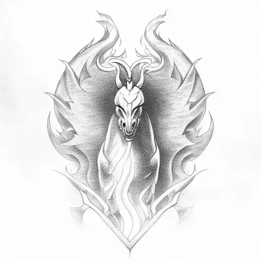 four horsemen of the apocalypse with a Pheonix  tattoo design idea