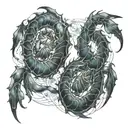 Scorpio and Pisces tattoo design idea