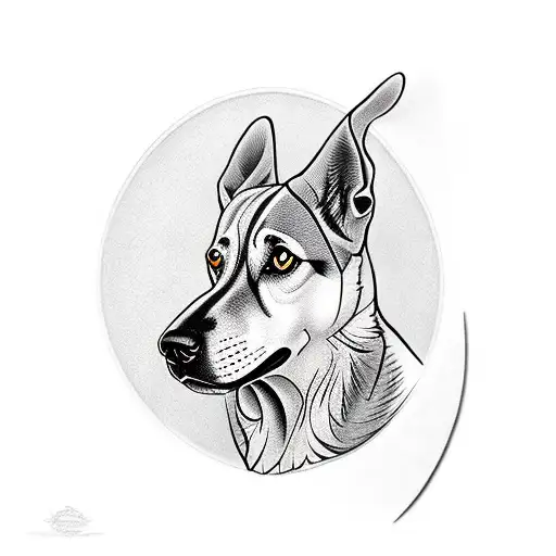 men, Dog, nature tattoo design idea