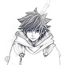 Sora from kingdom hearts in space tattoo design idea