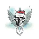 skull with weed tattoo design idea