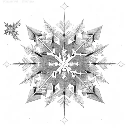 serotonin with the word "always" and accents of planes snowflakes tattoo design idea