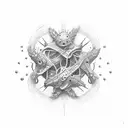 serotonin compound with the word "always" tattoo design idea