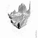 a leg sleeve that exposes a range of thoughts such as mountains, travel, oceans, family. tattoo design idea