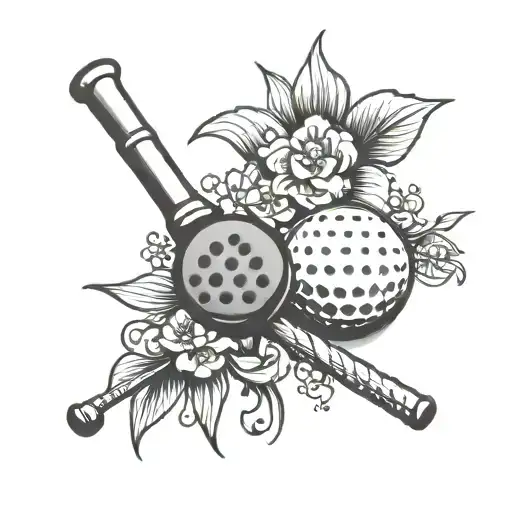 golf tee and lei tattoo incorporating tattoo design idea