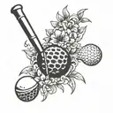 golf tee and lei tattoo incorporating tattoo design idea