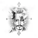 johnny depp collage tattoo design idea