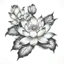 lotus flower  Japanese  tattoo design idea