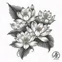 lotus flower  Japanese  tattoo design idea