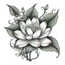 lotus flower  Japanese  tattoo design idea