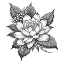 lotus flower  Japanese  tattoo design idea