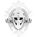 roman helmet tattoo design idea