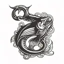 fishing hook tattoo design idea